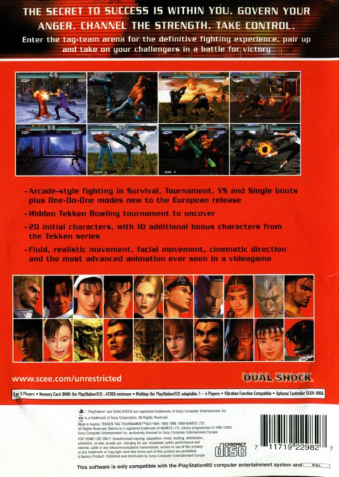 Tekken Tag Tournament — Box back