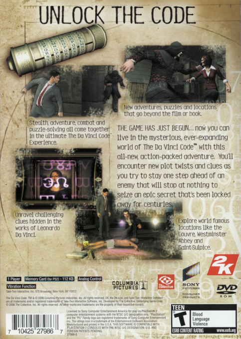 The Da Vinci Code — Box back