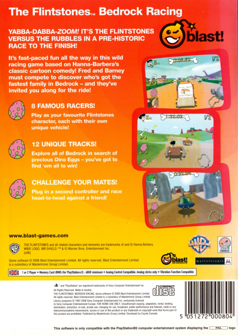 The Flintstones : Bedrock Racing — Box back