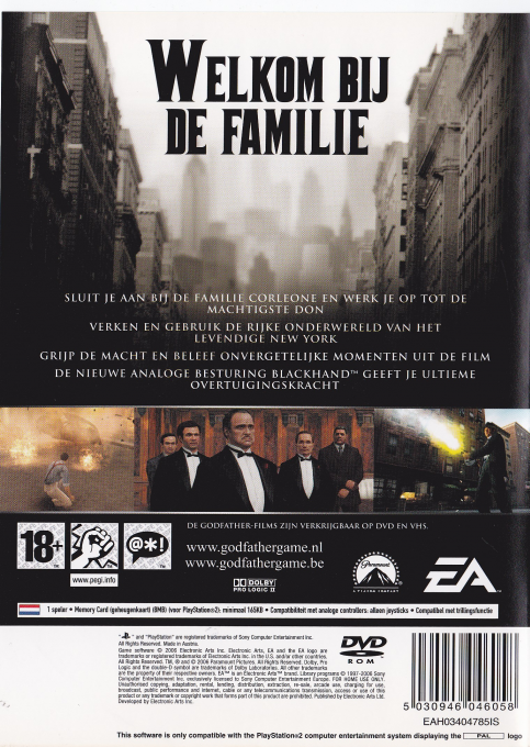 The Godfather — Box back