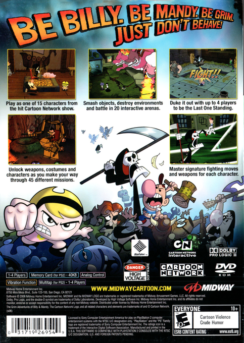 The Grim Adventures of Billy & Mandy — Box back