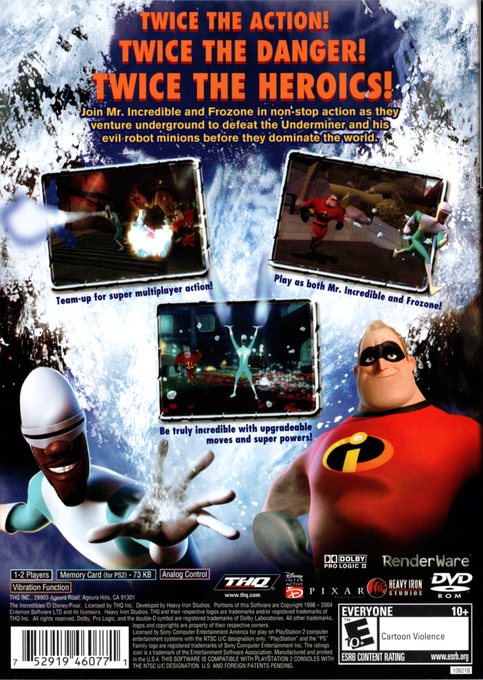 The Incredibles : Rise of the Underminer — Box back