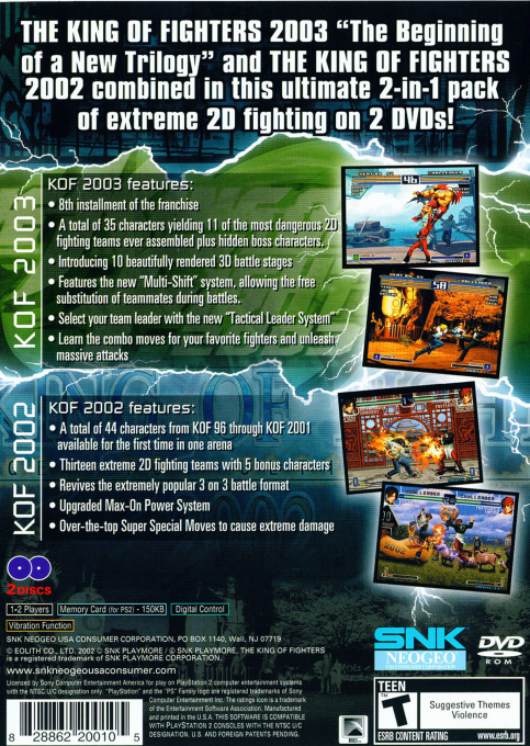 The King of Fighters 02/03 — Box back