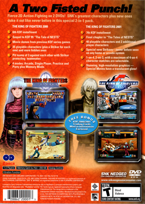 The King of Fighters 2000/2001 — Box back