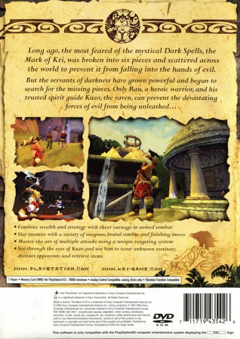 The Mark of Kri — Box back