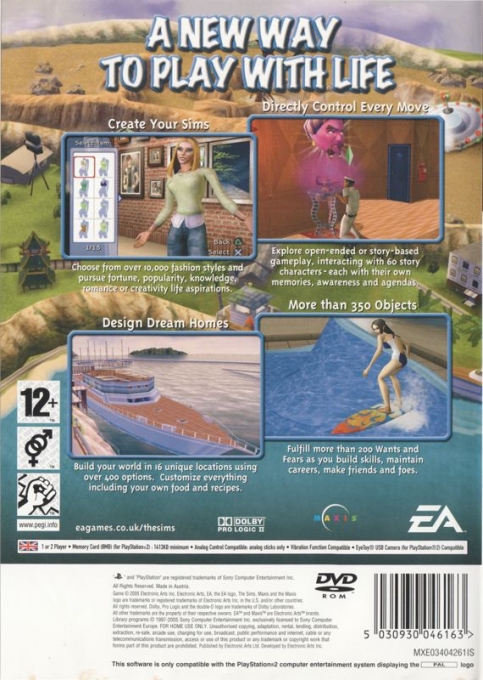 The Sims 2 — Box back