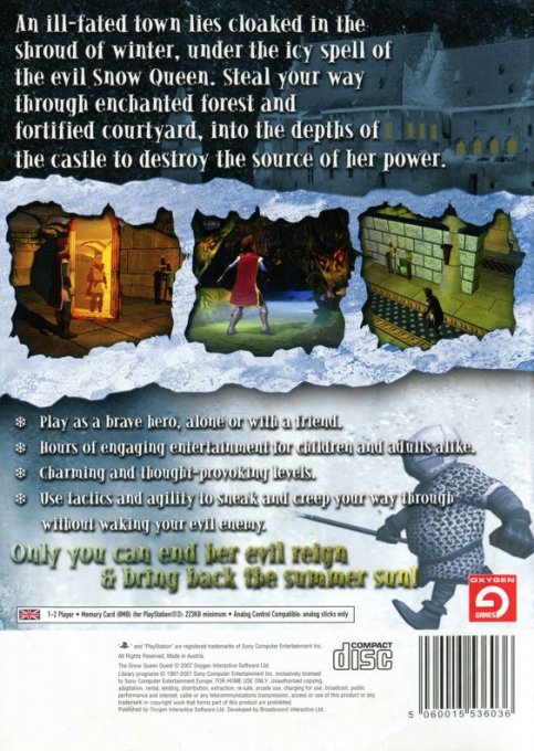 The Snow Queen Quest — Box back