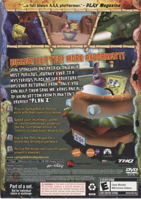 The SpongeBob SquarePants Movie — Box back