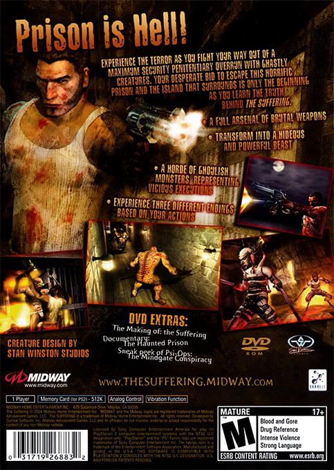 The Suffering — Box back