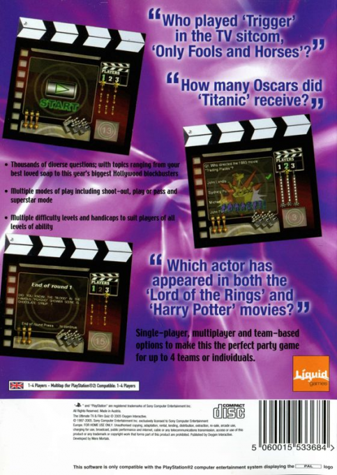 The Ultimate Film Quiz — Box back