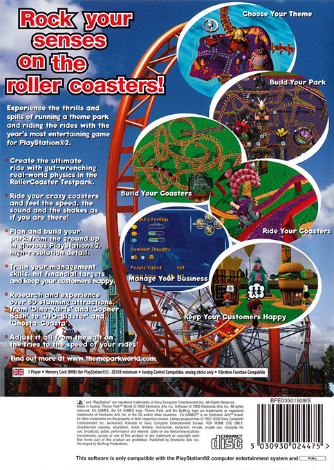 Theme Park World — Box back