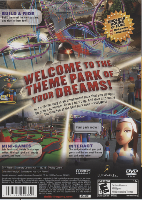 Thrillville — Box back