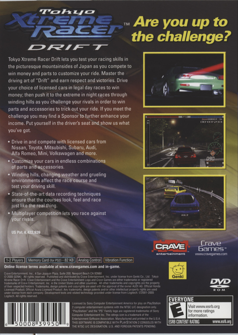 Tokyo Xtreme Racer : Drift — Box back