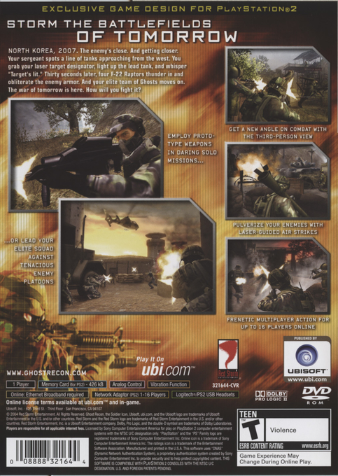 Tom Clancy's Ghost Recon 2 — Box back