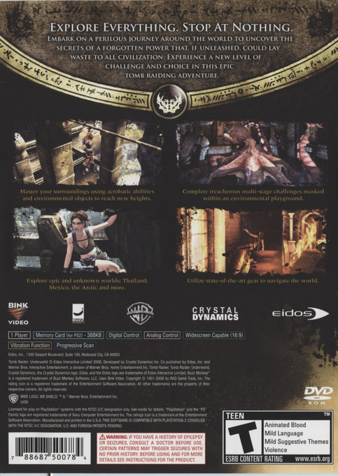 Tomb Raider : Underworld — Box back