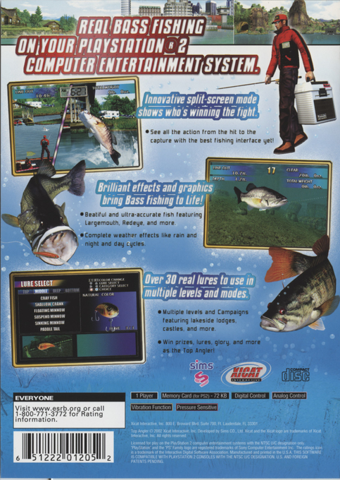 Top Angler — Box back