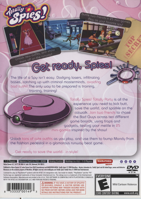 Totally Spies! Totally Party — Box back