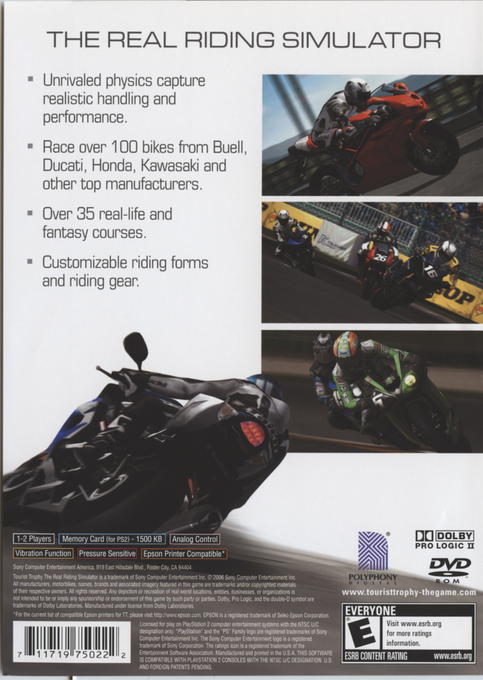 Tourist Trophy — Box back