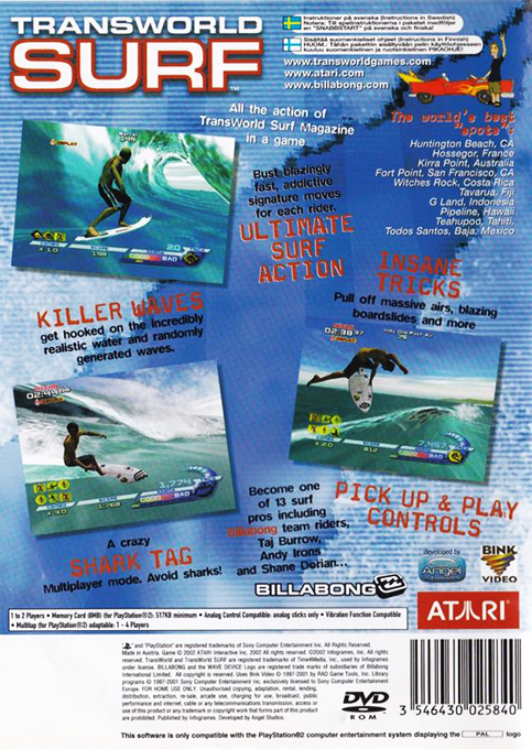 TransWorld Surf — Box back