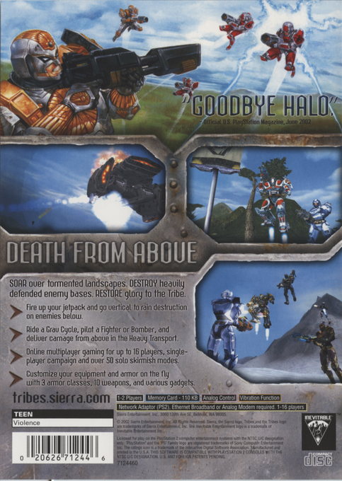 Tribes : Aerial Assault — Box back