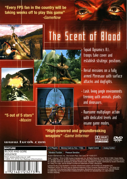 Turok : Evolution — Box back