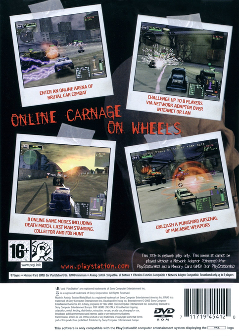 Twisted Metal : Black Online — Box back