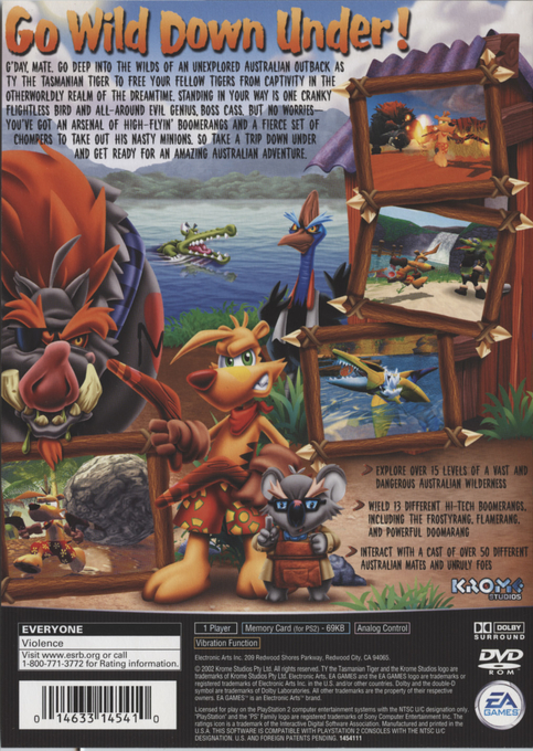 Ty : The Tasmanian Tiger — Box back