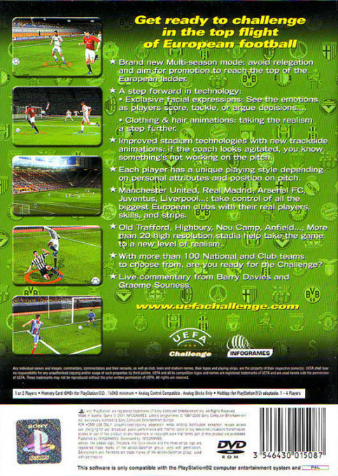 UEFA Challenge — Box back
