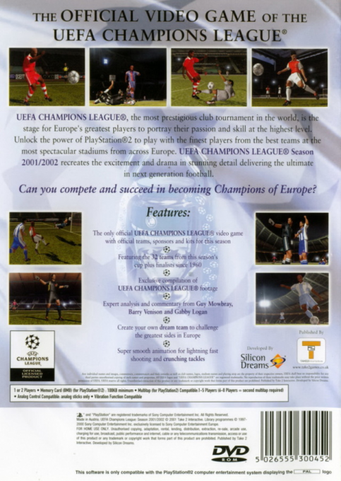 UEFA Champions League : Saison 2001/2002 — Box back