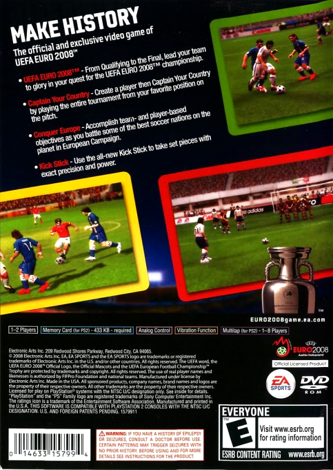 UEFA Euro 2008 — Box back