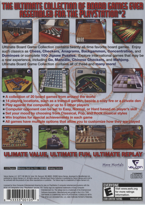 Ultimate Board Game Collection — Box back