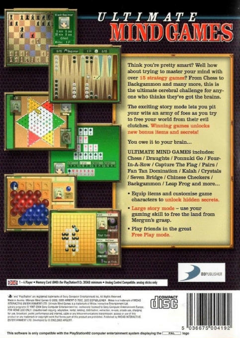 Ultimate Mind Games — Box back