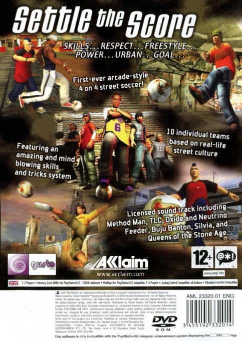 Urban Freestyle Soccer — Box back