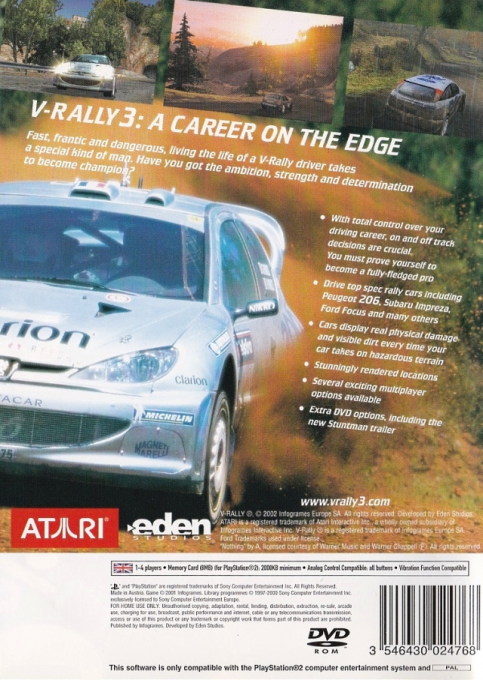 V-Rally 3 — Box back