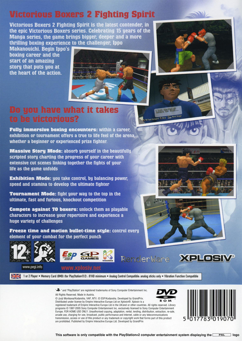 Victorious Boxers 2 : Fighting Spirit — Box back