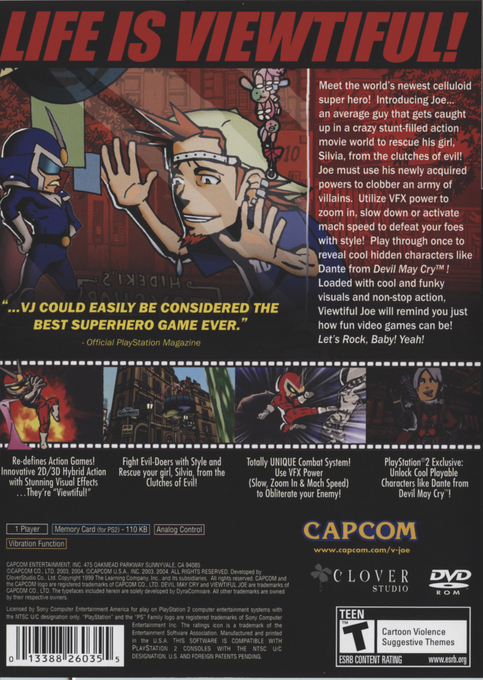 Viewtiful Joe — Box back