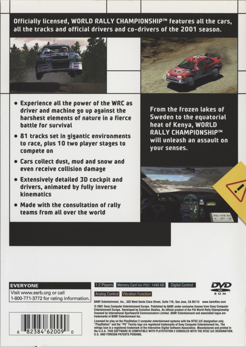 WRC : World Rally Championship — Box back
