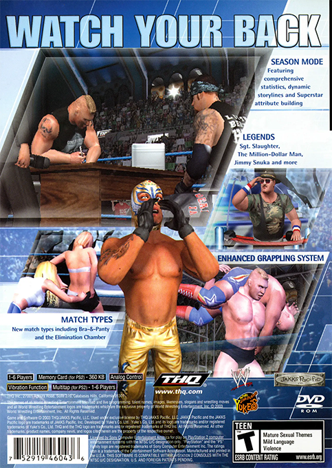 WWE SmackDown! Here Comes the Pain — Box back