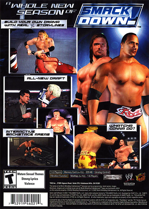 WWE SmackDown! Shut Your Mouth — Box back