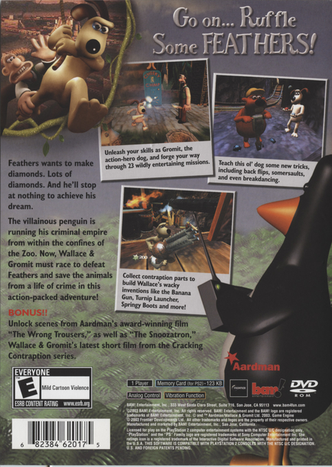 Wallace & Gromit in Project Zoo — Box back