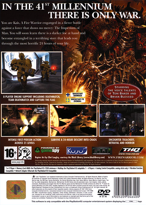 Warhammer 40,000 : Fire Warrior — Box back