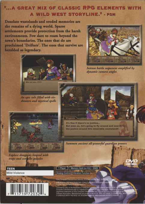 Wild Arms 3 — Box back