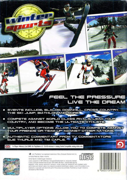 Winter Sports — Box back