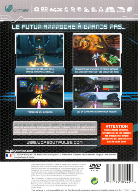 WipEout Pulse — Box back