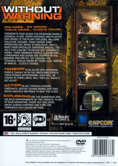 Without Warning — Box back