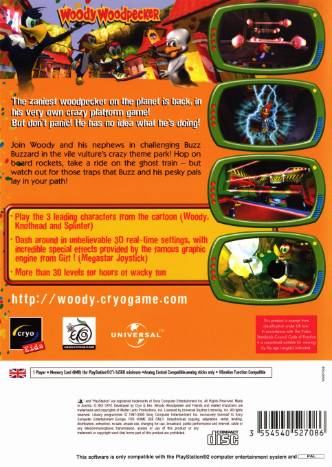 Woody Woodpecker — Box back