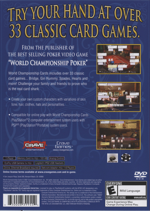 World Championship Cards — Box back