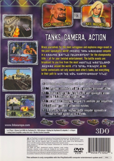 World Destruction League : Thunder Tanks — Box back