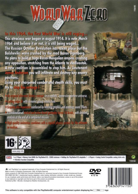 World War Zero : IronStorm — Box back