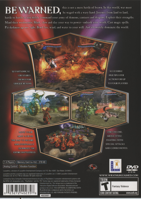 Wrath Unleashed — Box back